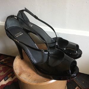 BNWT Stuart Weizmann Black Stiletto Heels 10.5M